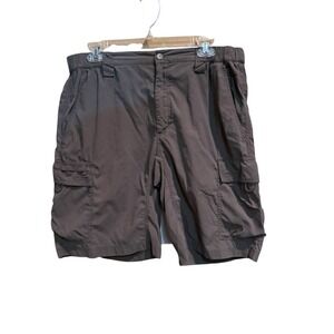 The North Face Cargo Shorts Mens Size‎ Large Olive Green Nylon Outdoor Hiking